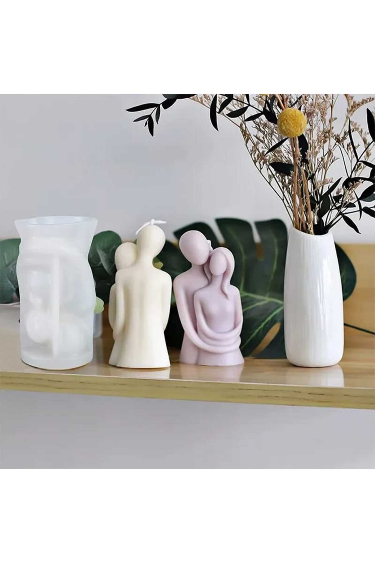 Aşk Kucaklaşması Mum Silikon Kalıbı
